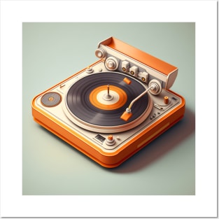 Turntable illustration Posters and Art